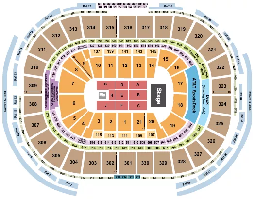 seating chart for TD Garden - Endstage 1 - eventticketscenter.com
