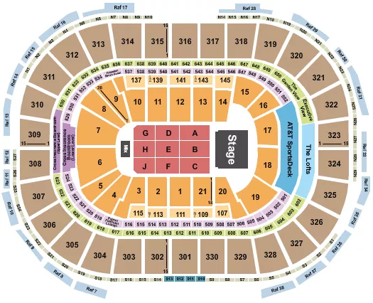 seating chart for TD Garden - Endstage 6 - eventticketscenter.com