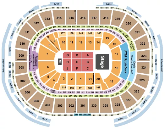 seating chart for TD Garden - Endstage 3 - eventticketscenter.com