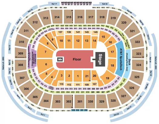seating chart for TD Garden - Endstage GA Floor 2 - eventticketscenter.com