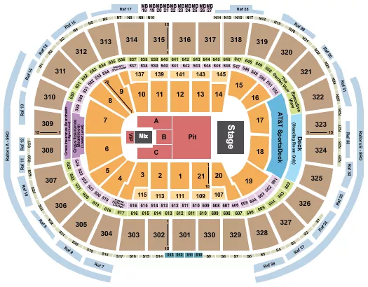 seating chart for TD Garden - Endstage GA Pit 2 - eventticketscenter.com