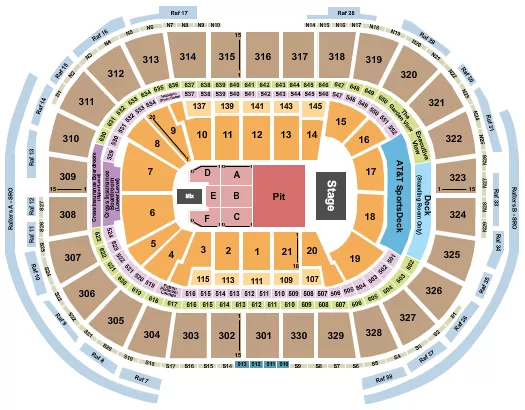 seating chart for TD Garden - Endstage GA Pit 3 - eventticketscenter.com