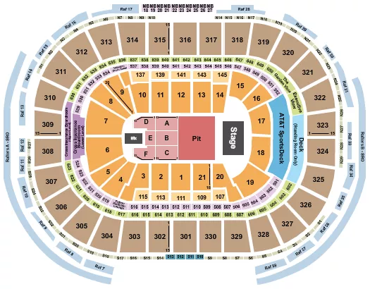 seating chart for TD Garden - Endstage GA Pit 3 - eventticketscenter.com