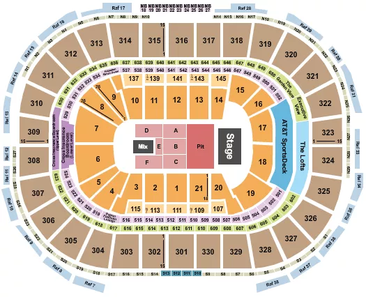 seating chart for TD Garden - Endstage GA Pit - eventticketscenter.com