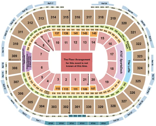 seating chart for TD Garden - Generic Floor - eventticketscenter.com