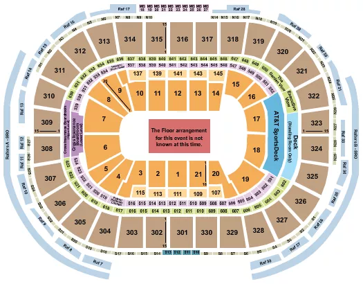 seating chart for TD Garden - Generic Floor - eventticketscenter.com