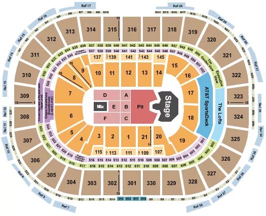 seating chart for TD Garden - Ghost - eventticketscenter.com