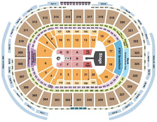 seating chart for TD Garden - Great Van Fleet - eventticketscenter.com