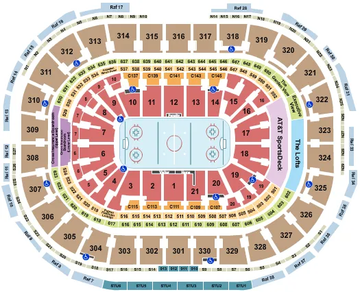 seating chart for TD Garden - Hockey Row - eventticketscenter.com