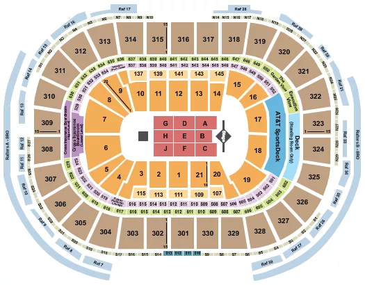 seating chart for TD Garden - J. Cole - eventticketscenter.com