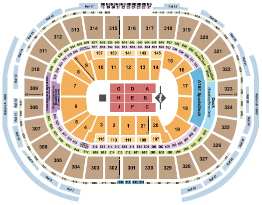 seating chart for TD Garden - J. Cole - eventticketscenter.com