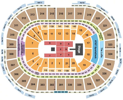 seating chart for TD Garden - Jhene Aiko - eventticketscenter.com