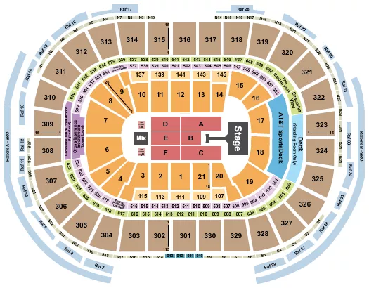 seating chart for TD Garden - Jonas Brothers 1 - eventticketscenter.com