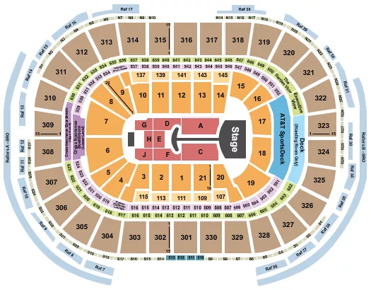 seating chart for TD Garden - Lady Gaga - eventticketscenter.com