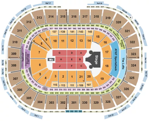 seating chart for TD Garden - Missy Elliott - eventticketscenter.com