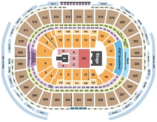 seating chart for TD Garden - Nickelback - eventticketscenter.com