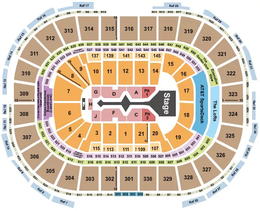 seating chart for TD Garden - Shakira - eventticketscenter.com