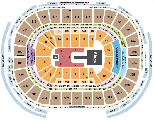 seating chart for TD Garden - Shakira - eventticketscenter.com
