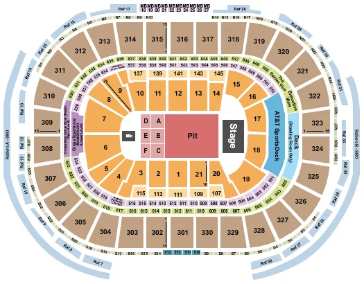 seating chart for TD Garden - The Strokes - eventticketscenter.com