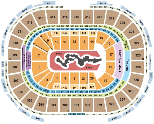 seating chart for TD Garden - Travis Scott - eventticketscenter.com