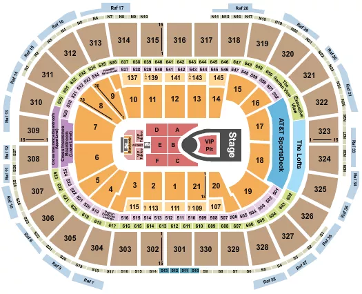 seating chart for TD Garden - Usher 2 - eventticketscenter.com