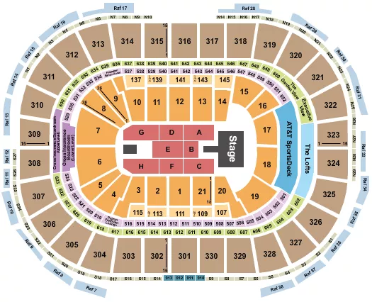 seating chart for TD Garden - Wu-Tang Clan - eventticketscenter.com