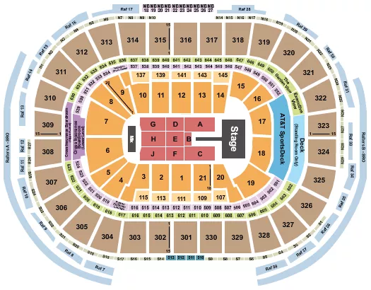 seating chart for TD Garden - Yoasobi - eventticketscenter.com