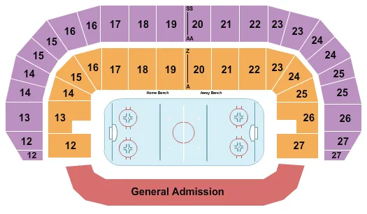 seating chart for TD Place Arena - Hockey - eventticketscenter.com