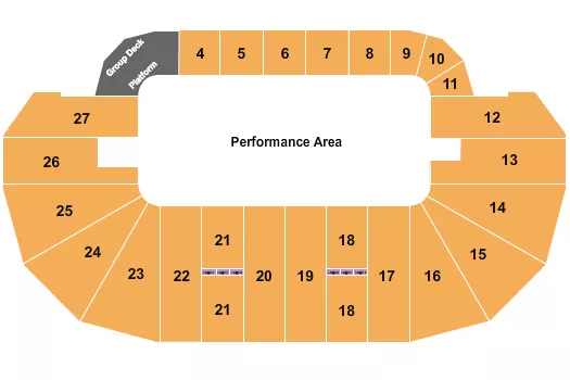 seating chart for TD Place Arena - Performance Area - eventticketscenter.com