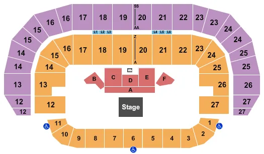 seating chart for TD Place Arena - Reserved Floor 3 - eventticketscenter.com