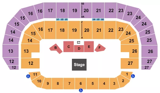 seating chart for TD Place Arena - Reserved Floor 4 - eventticketscenter.com