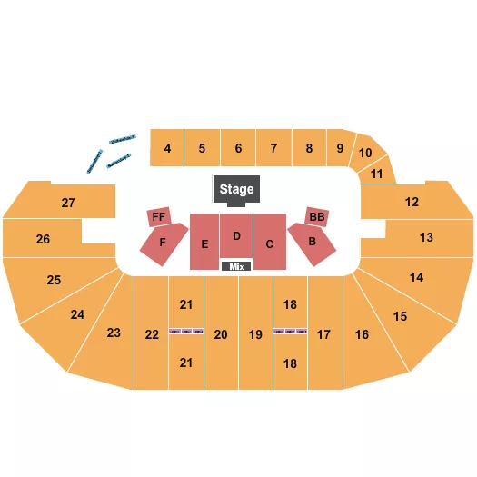 seating chart for TD Place Arena - Russell Peters - eventticketscenter.com