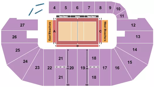 seating chart for TD Place Arena - Volleyball 2 - eventticketscenter.com