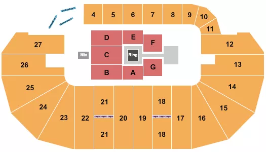 seating chart for TD Place Arena - Wrestling - eventticketscenter.com