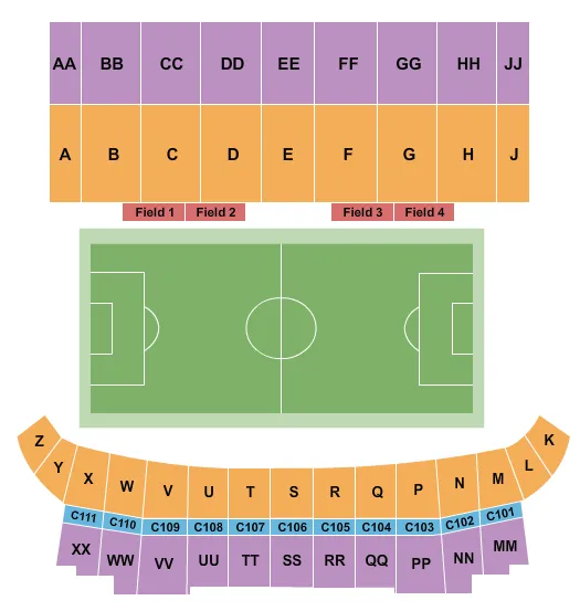 seating chart for TD Place Stadium - Soccer - eventticketscenter.com