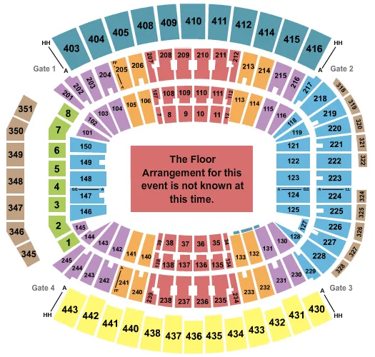 seating chart for EverBank Stadium - Generic Floor - eventticketscenter.com