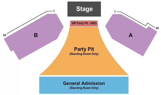 seating chart for TJ's Corral - Endstage VIP Party Pit 2 - eventticketscenter.com