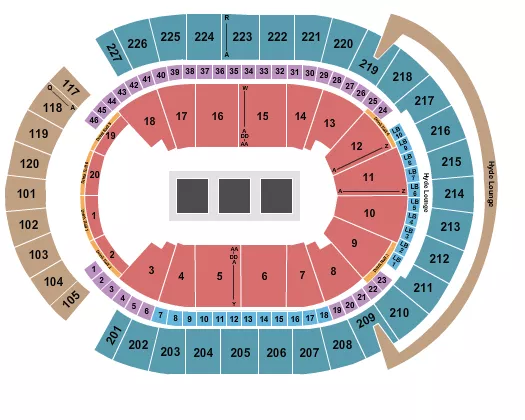 seating chart for T-Mobile Arena - Abu Dhabi Combat Club - eventticketscenter.com