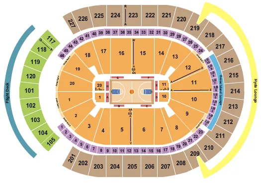 seating chart for T-Mobile Arena - Basketball 3 - eventticketscenter.com