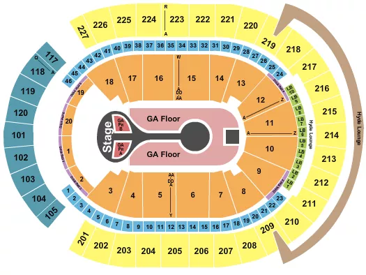 seating chart for T-Mobile Arena - Benson Boone - eventticketscenter.com