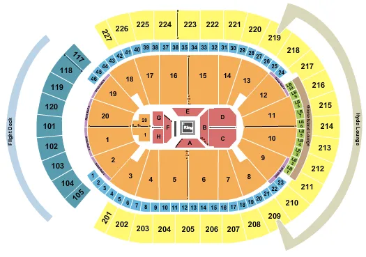 seating chart for T-Mobile Arena - Boxing 4 - eventticketscenter.com