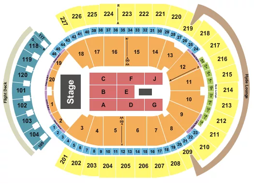 seating chart for T-Mobile Arena - Chris Brown - eventticketscenter.com