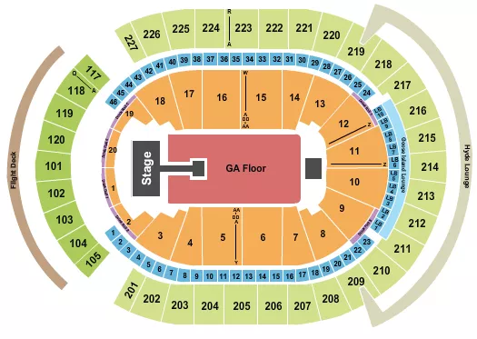 seating chart for T-Mobile Arena - Future - eventticketscenter.com