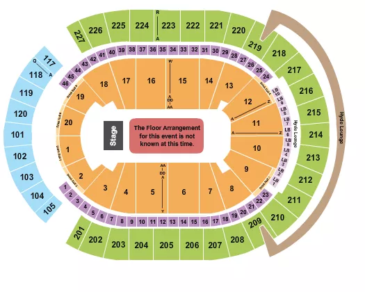 seating chart for T-Mobile Arena - Generic Floor - eventticketscenter.com