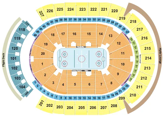 seating chart for T-Mobile Arena - Hockey Rows - eventticketscenter.com