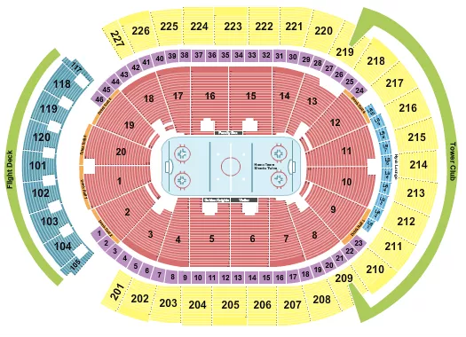 seating chart for T-Mobile Arena - Hockey Rows - eventticketscenter.com