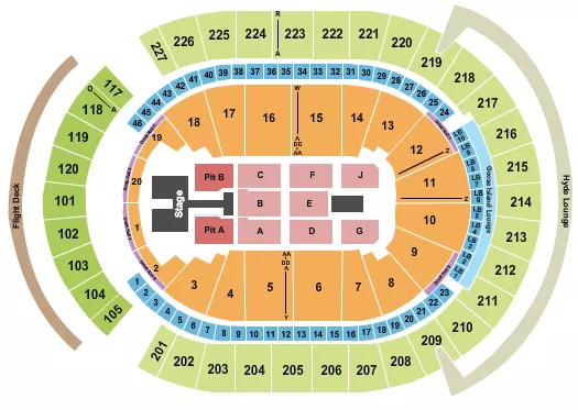 seating chart for T-Mobile Arena - Kelsea Ballerini - eventticketscenter.com