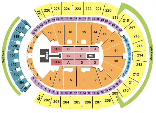 seating chart for T-Mobile Arena - Kelsea Ballerini - eventticketscenter.com