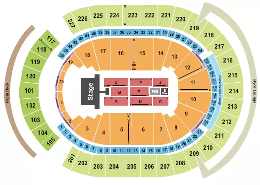 seating chart for T-Mobile Arena - Mana - eventticketscenter.com