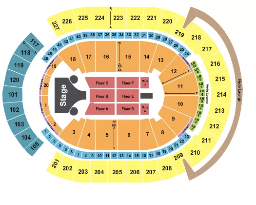 seating chart for T-Mobile Arena - Missy Elliott - eventticketscenter.com